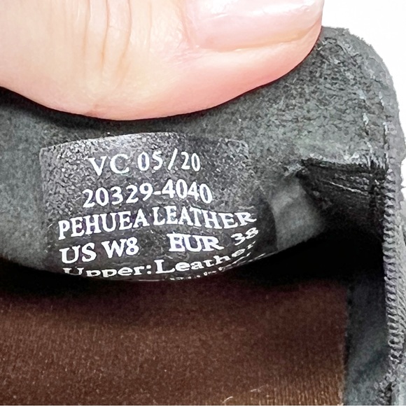 OLUKAI BLACK PUHLUEA LEATHER SLIP ON DROP HEEL HOUSE SLIPPER SHOES SZ 8 - Picture 6 of 7